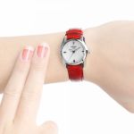 Tissot T-Wave Mother of Pearl Red Leather Women's Watch T023.210.16.111.01