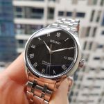 Seiko Presage Karesansui Automatic Mặt Tròn Màu Đen Dây Kim Loại Màu Bạc SRPC81J1