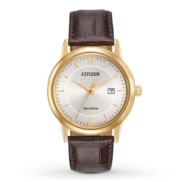 Citizen Gents Elegant Brown Leather Men's Watch AW1232-12A