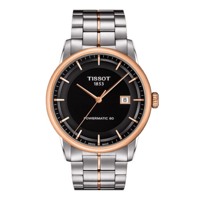 Tissot Automatic Powermatic 80 Mặt Tròn Màu Đen Lịch Ngày Quai Kim Loại T086.407.22.051.00