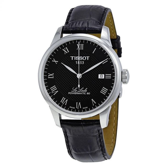 Tissot Le Locle Powermatic 80 Automatic Black Leather Men's Watch T006.407.16.053.00