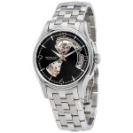 Hamilton Jazzmaster Open Heart Automatic Mặt Tròn Màu Đen Dây Kim Loại Màu Bạc H32565135