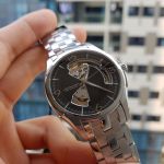 Hamilton Jazzmaster Open Heart Automatic Mặt Tròn Màu Đen Dây Kim Loại Màu Bạc H32565135