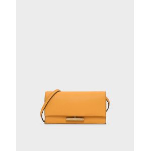 Charles & Keith Metal Accent Long Mustard Women's Wallet CK6-10770328