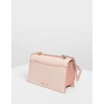 Charles & Keith Chain and Strap Push Lock Shoulder Candy Light Pink Women's Bag CK2-20780764