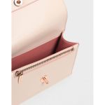 Charles & Keith Chain and Strap Push Lock Shoulder Candy Light Pink Women's Bag CK2-20780764