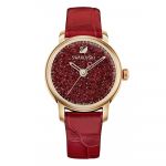 Swarovski Crystalline Hours Red Leather Women's Watch 5295380