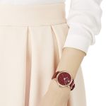 Swarovski Crystalline Hours Red Leather Women's Watch 5295380