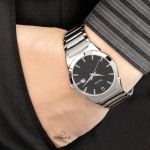 Bulova Essentials Classic Black Dial Stainless Steel Men's Watch 96B149