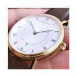 Frederique Constant Slim Line Automatic Guilloche Dial Brown Leather FC-306MC4S35