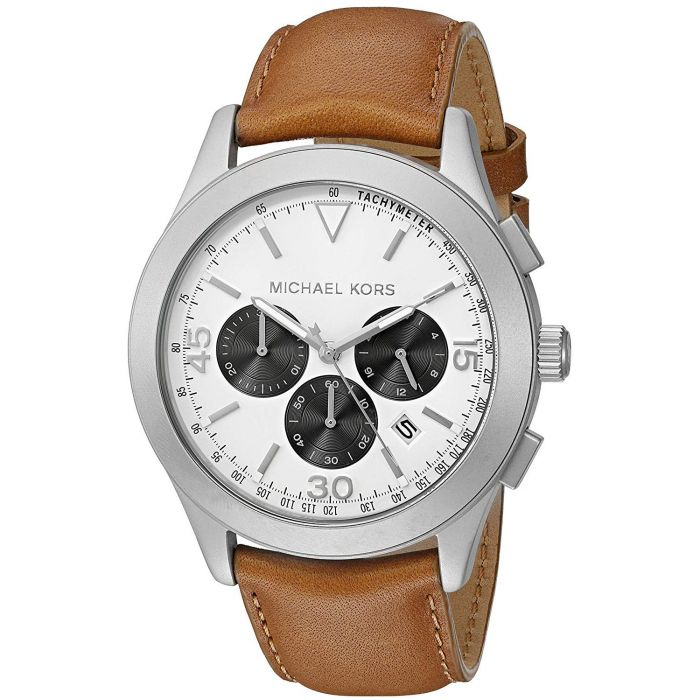 Michael Kors Gareth Chronograph Brown Leather Men's Watch MK8470