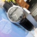 Caravelle Mặt Tròn Dây Da Màu Đen 43A107