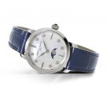 Frederique Constant Slimline Moonphase Mother of Pearl Blue Leather Women's Watch FC-206MPWD1S6