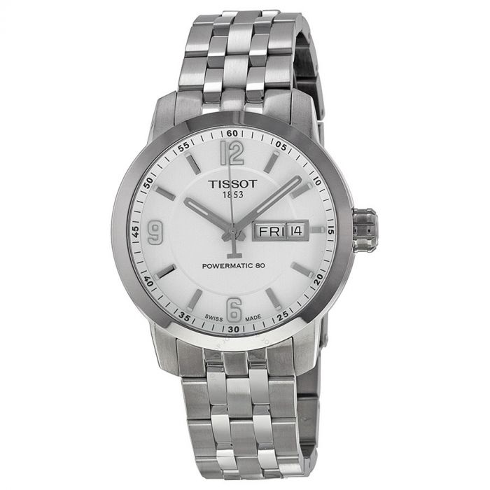 Tissot PRC 200 Powermatic 80 Automatic Mặt Tròn Dây Kim Loại Màu Bạc Lịch Ngày Thứ T055.430.11.017.00