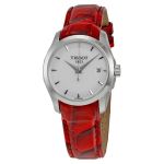 Tissot Couturier Mặt Tròn Màu Bạc Dây Da Màu Đỏ Lịch Ngày T035.210.16.011.01