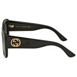 Gucci Grey Gradient Square Oversize Women's Sunglasses GG0141S 001 53