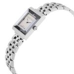 Gucci G-Frame Silver Guilloche Sapphire Crystal Women's Watch YA128402