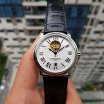 Frederique Constant Persuasion Heart Beat Automatic Mặt Tròn Màu Bạc Dây Da Màu Đen FC-315M4P6