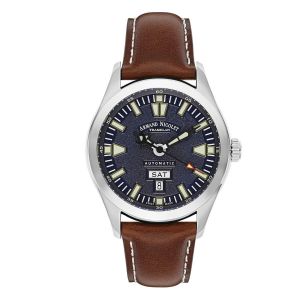 Armand Nicolet Tramelan Day Date M02 Automatic Brown Leather Men's Watch 9740M-BU-P140MR2