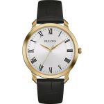 Bulova Classic White Dial Yellow Gold-tone Men's Watch 97A123