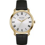 Bulova Classic White Dial Yellow Gold-tone Men's Watch 97A123