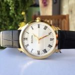 Bulova Classic White Dial Yellow Gold-tone Men's Watch 97A123