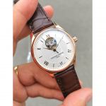 Frederique Constant Classics Open Heart Automatic Brown Leather Men's Watch FC-310MV5B4