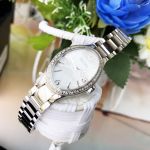 Bulova Diamond Stainless Steel Case and Bracelet White Tone Dial Women's Watch 96R191