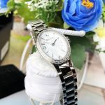 Bulova Diamond Stainless Steel Case and Bracelet White Tone Dial Women's Watch 96R191