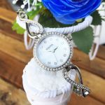 Bulova Crystal Markers Infinity Pendant Women's Watch Box Set 96X129
