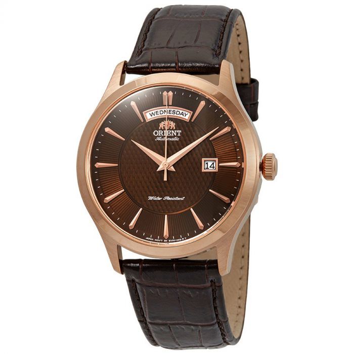 Orient Classic Automatic Brown Dial Day Date Men's Watch FEV0V002TH