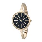 Anne Klein Gold and Black And Bracelet Set Women's Watch 1470GBST