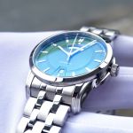 Maurice Lacroix Pontos Automatic Mặt Tròn Màu Xanh Dây Kim Loại Lịch Ngày Thứ PT6158-SS002-63E-1