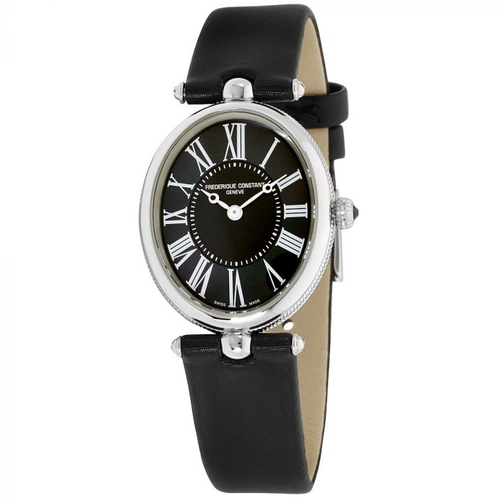 Frederique Constant Art Deco Mặt Bầu Dục Dây Da Màu Đen FC-200MPB2V6