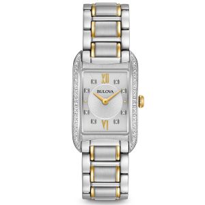 Bulova Diamond Accent Two Tone Casual Women's Watch 98R227