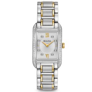 Bulova Diamond Accent Two Tone Casual Women's Watch 98R227