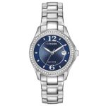 Citizen Silhouette Crystal Eco-Drive Blue Dial Stainless Steel Women's Watch FE1140-86L