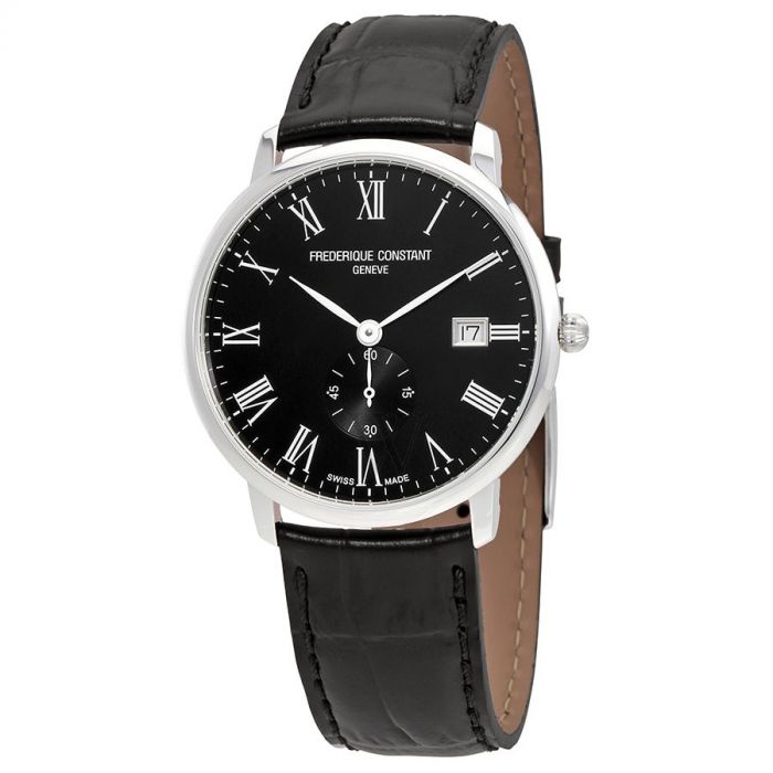 Frederique Constant Slimline Black Dial  Men's Watch FC-245BR5S6