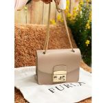 Furla Metropolis Mini Màu Hồng Dalia Dây Xích Khóa Vàng 1012403