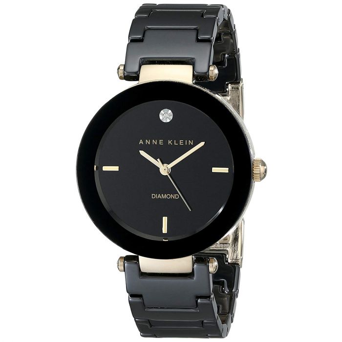 Anne Klein Black Dial Ceramic Women's Watch AK/1018BKBK