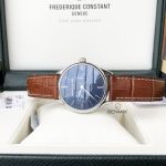 Frederique Constant Classics Mặt Tròn Màu Xanh Dây Da Màu Nâu Lịch Ngày Thứ FC-259NT5B6