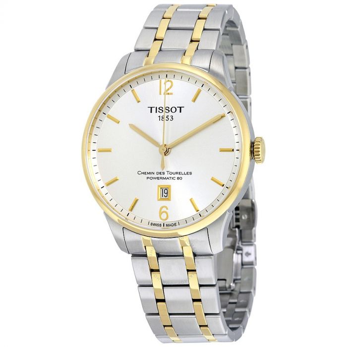 Tissot Chemin Des Tourelles Automatic Mặt Tròn Dây Kim Loại Màu Bạc Pha Vàng T099.407.22.037.00