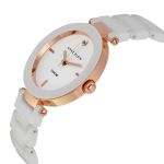 Anne Klein White Ceramic Quartz Accented Women's Watch 1018RGWT