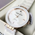 Anne Klein White Ceramic Quartz Accented Women's Watch 1018RGWT