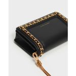 Charles & Keith Chain Rimmed Black Women's Clutch CK2-70840146