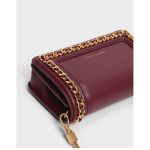 Charles & Keith Chain Rimmed Prune Women's Clutch CK2-70840146