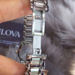 Bulova Diamond Date Stainless Steel Women's Watch 96R105