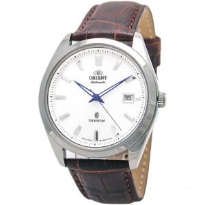 Orient Titanium Automatic Sapphire Brown Leather Men's Watch FER2F004W0