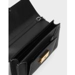 Charles & Keith Chain Black Push-lock Women's Wallet CK6-10840159