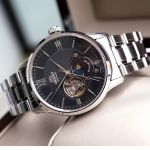 Orient Sun And Moon Automatic Black Dial Open Heart Men's Watch RA-AS0002B10B
